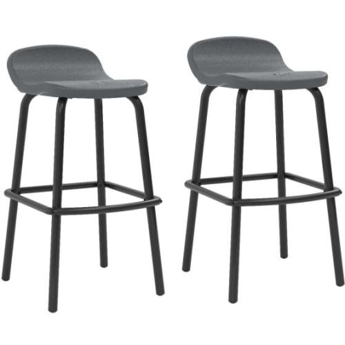 Suncast Commercial Outdoor Bar Stool, Gray